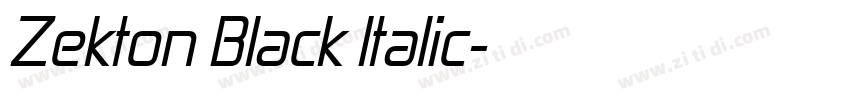 Zekton Black Italic字体转换